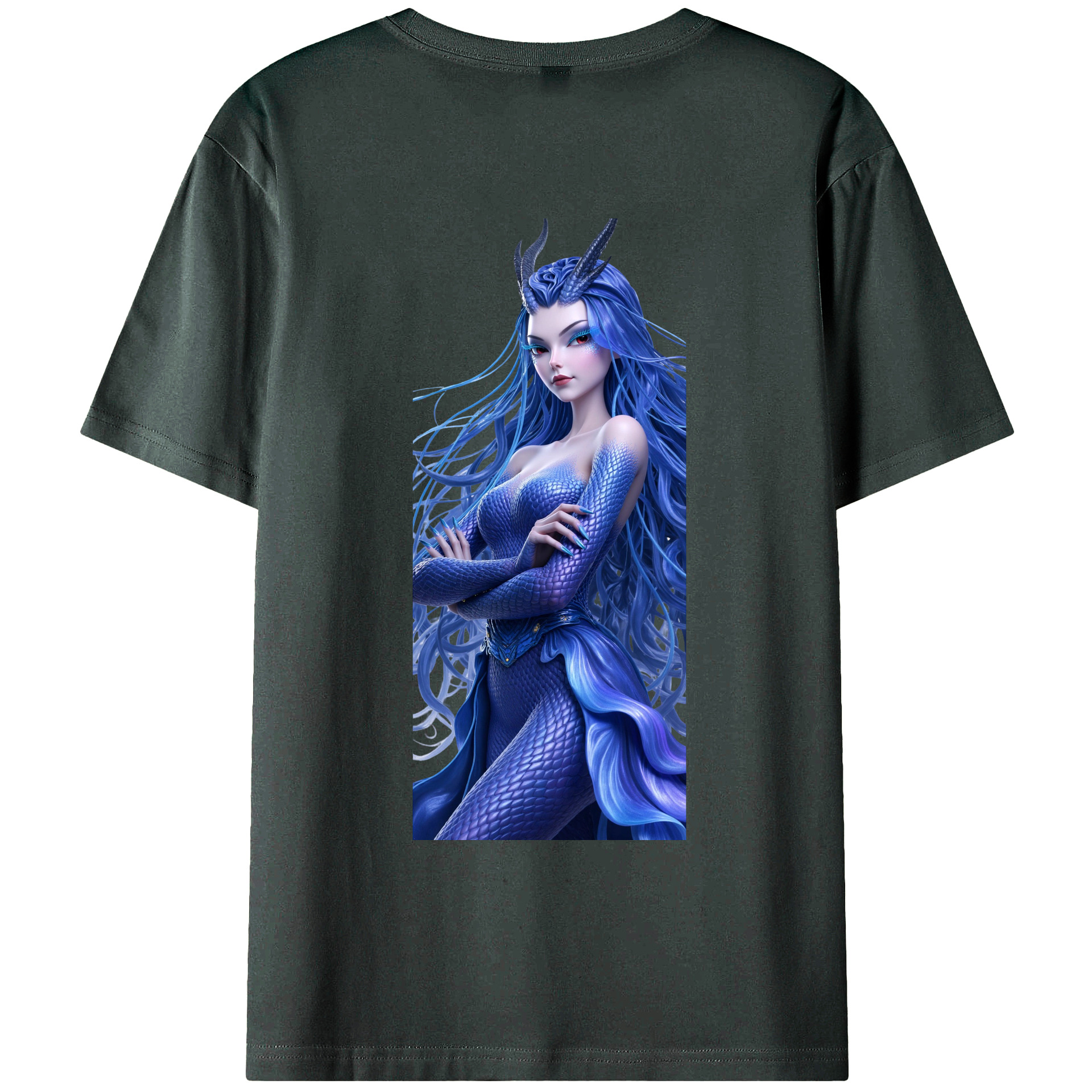 （画像用） Ne Zha 2 ナタ 魔童の大暴れ 綿100％ メンズ半袖Tシャツ（バックプリント） 通気性